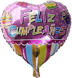 Metalico 18" Feliz Cumpleaños en forma de Corazón