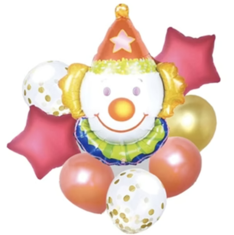 SET DE GLOBOS PAYASO (8 PZS.)