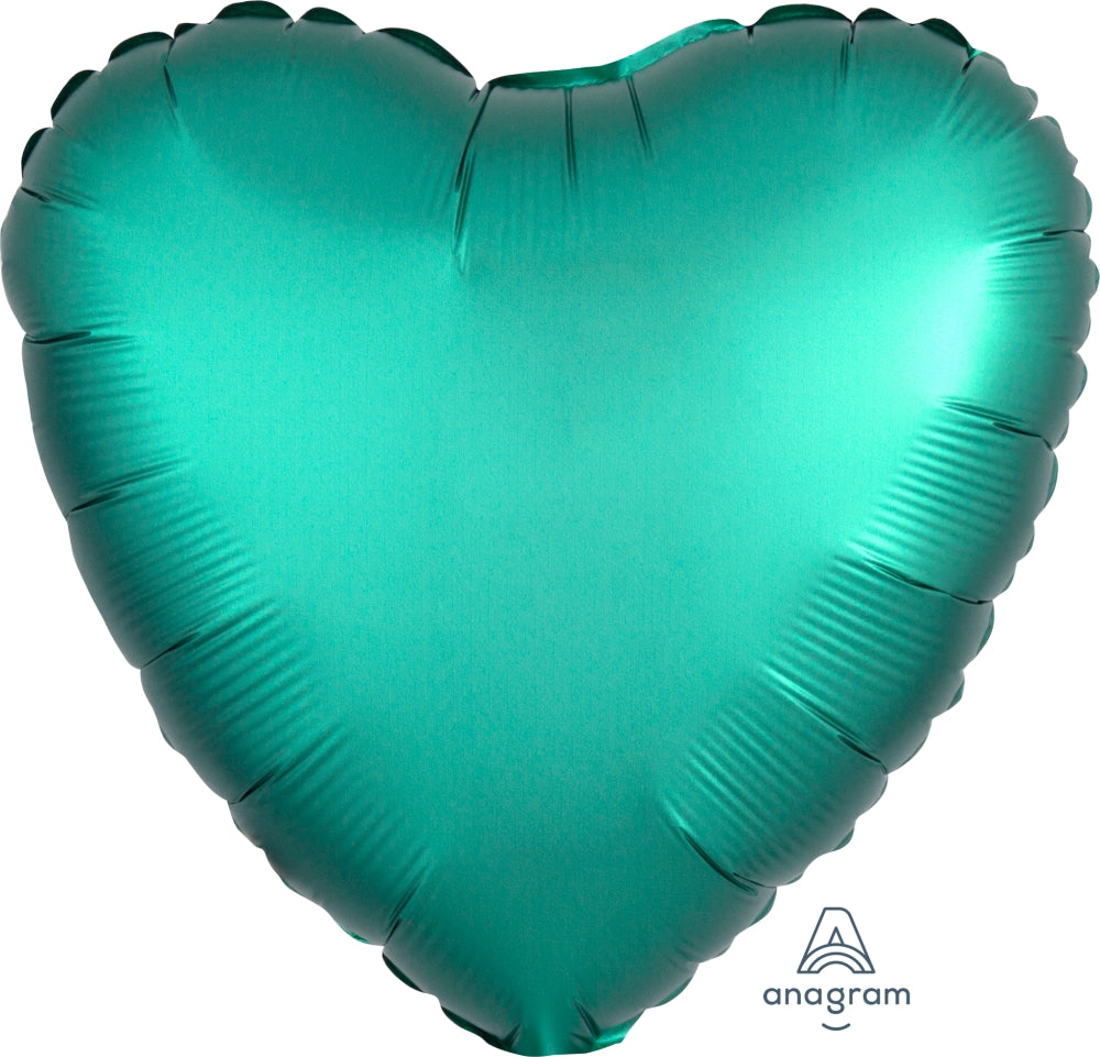 18" Satin Luxe Jade Heart