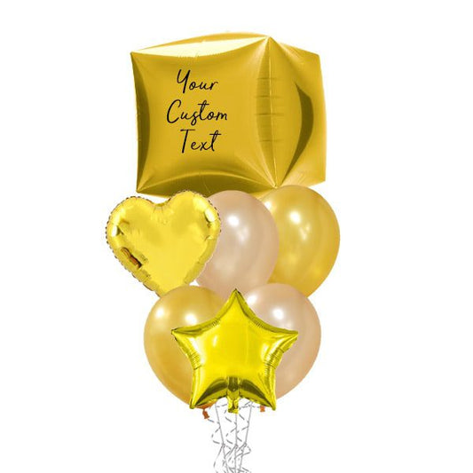 Arreglo de Globos Cubo Amarillo