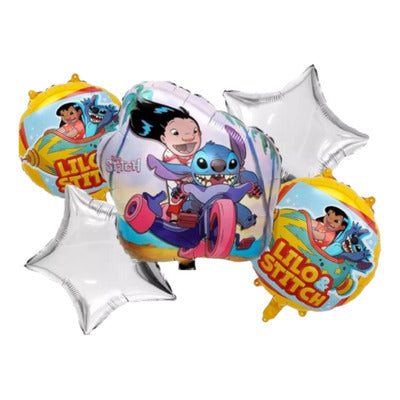 SET DE GLOBOS STITCH (5 PZ)