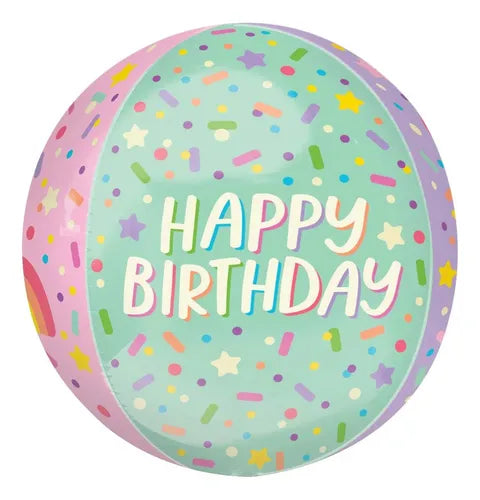 ORBZ "HAPPY BIRTHDAY" ESTRELLAS + SRPINKLES (16")
