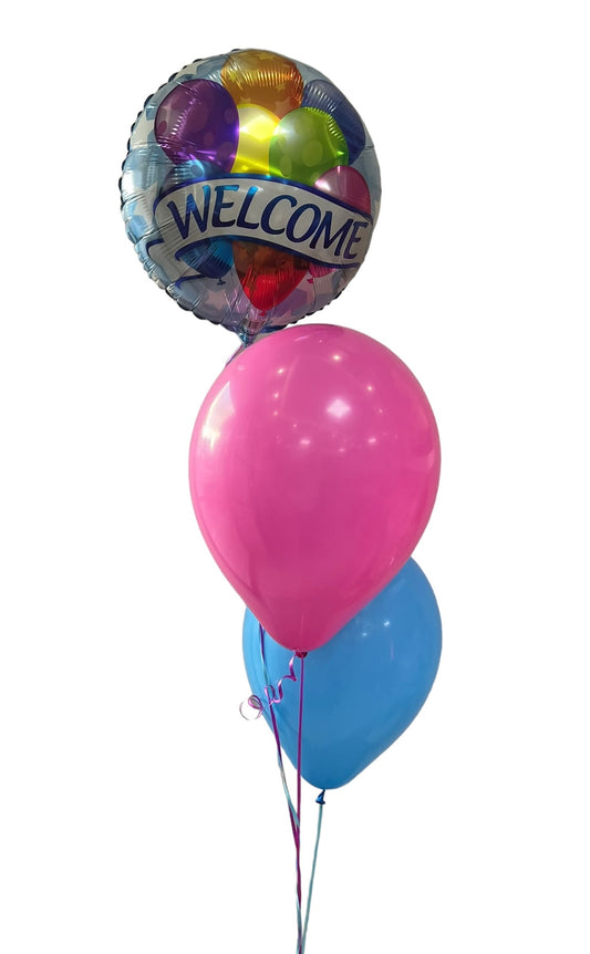 Arreglos 3 globos Welcome