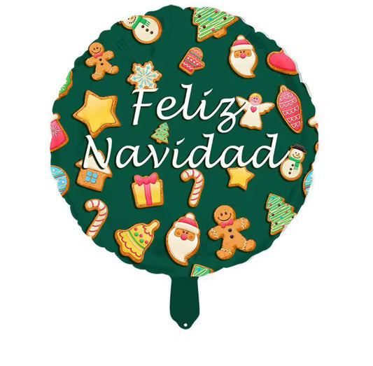 Metálico 18” Feliz Navidad