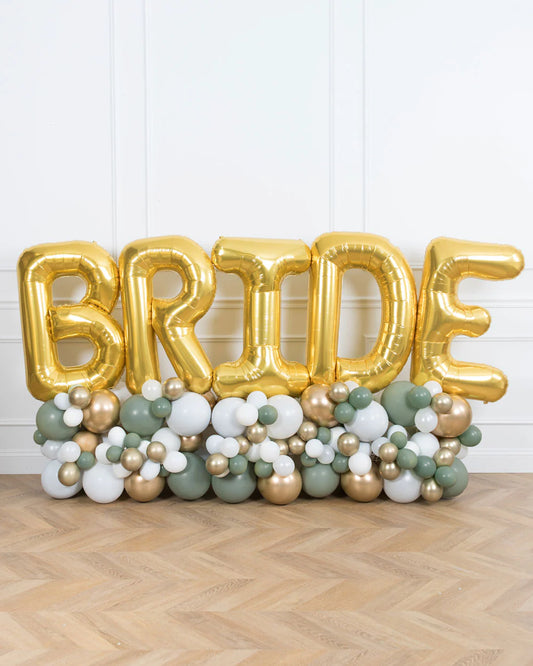 BRIDE en base de globos