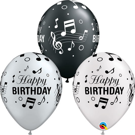 Latex 12" HBD notas musicales