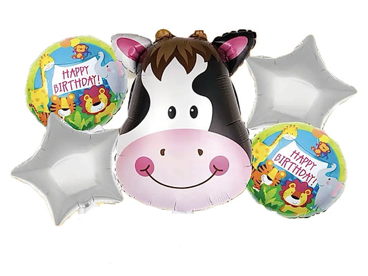 SET DE GLOBOS VACA (5 PIEZAS)