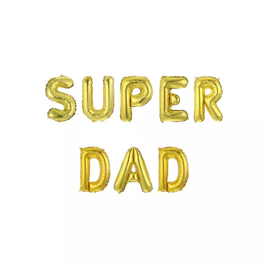 Letrero Inflable Super Dad Dorado