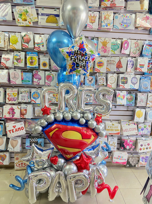 Base de globos Eres Super PAPA