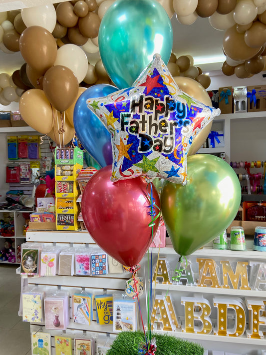 Arreglo de Globos Happy Fathers Day