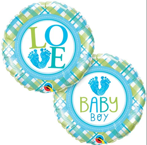 BABY BOY LOVE METÁLICO 18"