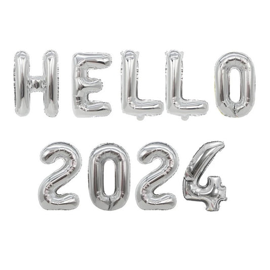 HELLO 2024 plateado 16"