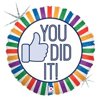 HOLOGRAPHIC BALLOON YOU DID IT! 18"