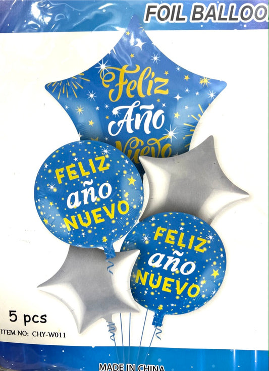 Globos Feliz Año nuevo azul