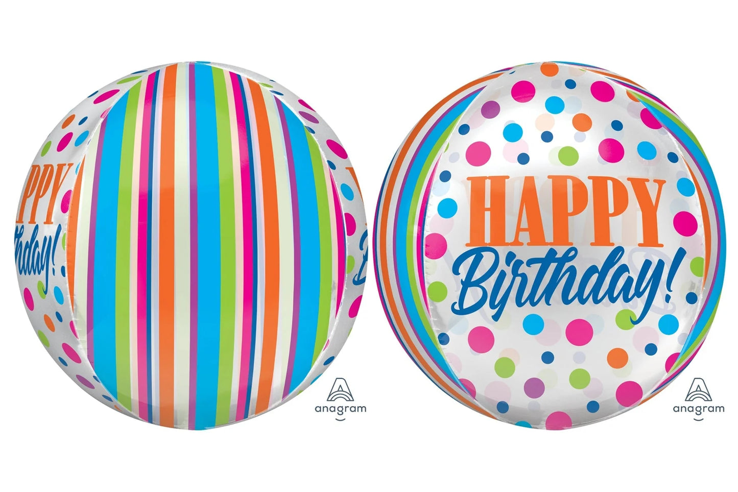 ORBZ "HAPPY BIRTHDAY" TRANSLÚCIDO (15")