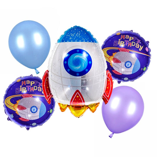 SET MET COHETE (5 PZS.) Astronauta espacio