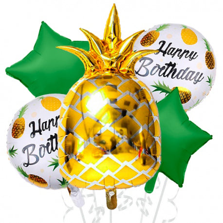 SET DE GLOBOS PIÑA (5 PZS.)