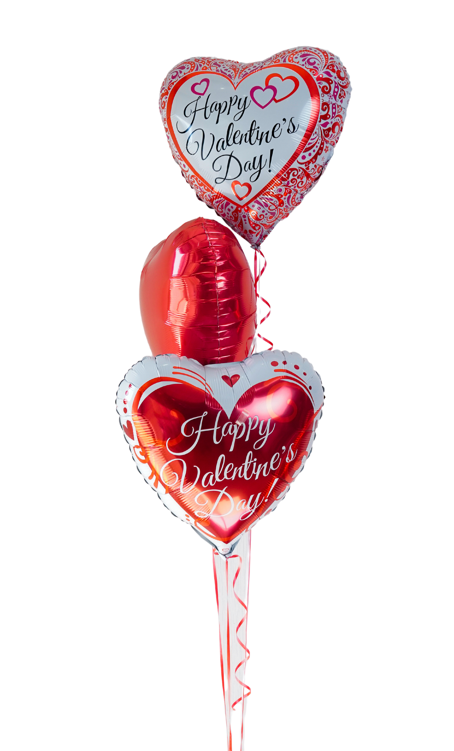 Bouquet 3 globos metálicos  Happy San Valentine's  Day