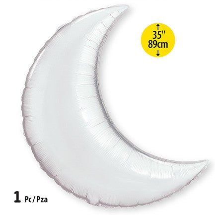 SILVER CRESCENT MOON (35") Luna espacio