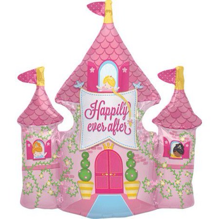 FOIL BALLOON HAPPILY EVER AFTER CASTLE 33"