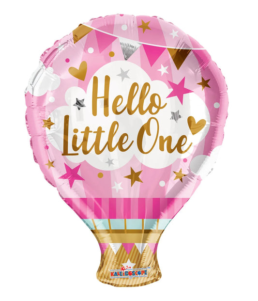 HELLO LITTLE ONE PINK BALLOON FOIL BALLOON 18"