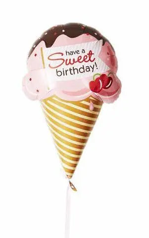 FOIL BALLOON HAVE A SWEET BIRTHDAY ICE CREAM CONE