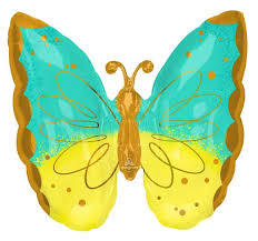 MET SUPERSHAPE MARIPOSA AQUA Y AMARILLO