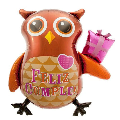 FOIL BALLOON FELIZ CUMPLEAÑOS OWL (SPANISH)