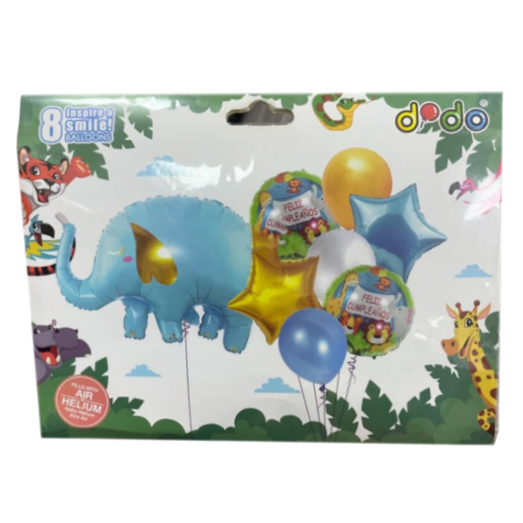SET DE GLOBOS ELEFANTE (AZUL)