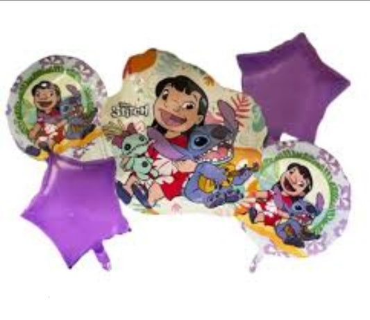 SET DE GLOBOS LILO & STITCH (5 PZ)