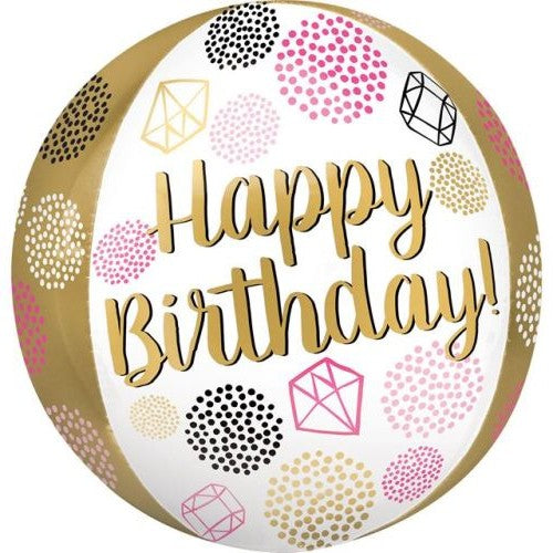 ORBZ "HAPPY BIRTHDAY" DIAMANTE (16")