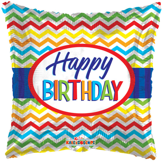 METALICO 18" CUADRADO HAPPY BIRTHDAY DE COLORES