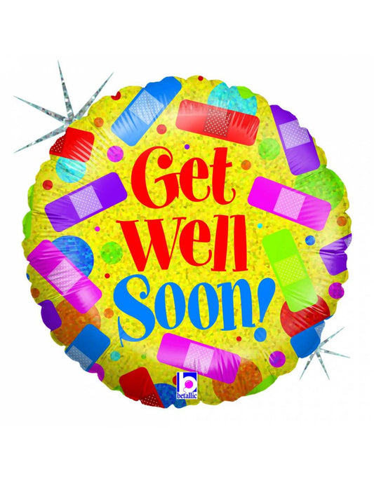 METALICO 18" GET WELL SOON CURITAS DE COLORES