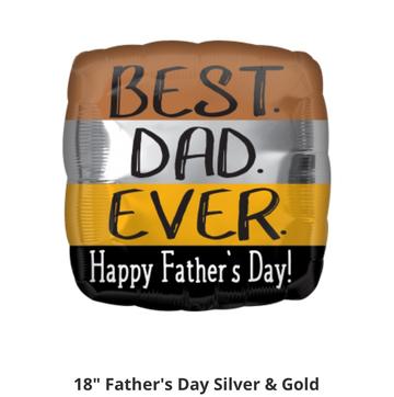 METALICO 18¨ CUADRADO BEST DAD EVER HAPPY FATHER'S DAY!