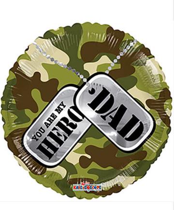 METALICO 18¨ CAMUFLAJE YOU ARE MY HERO DAD